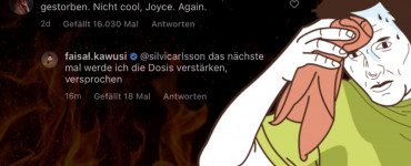 faisal kawusi joyce ilg instagram luke mockridge kommentar silvi carlsson